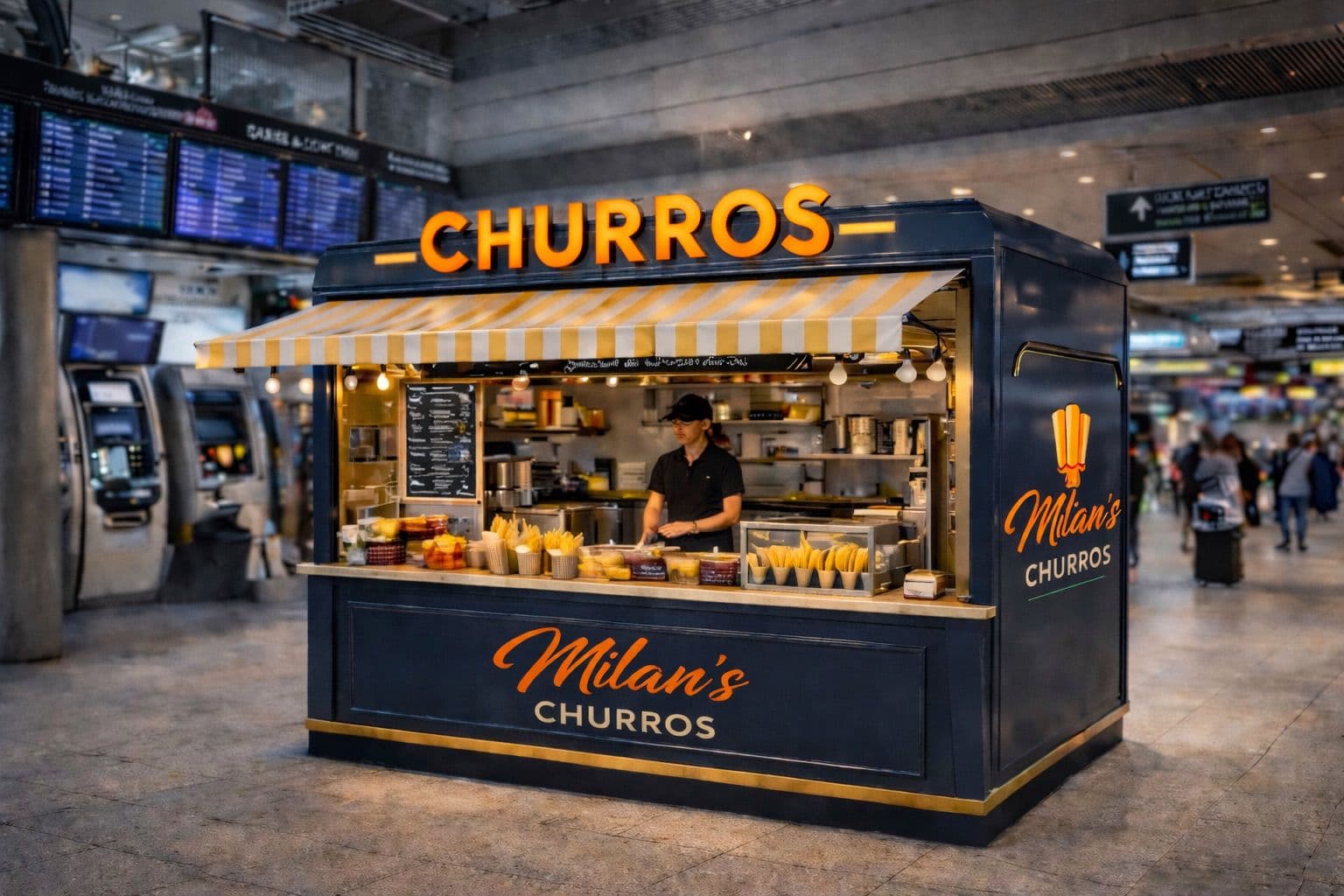 Milan's Churros mobile food truck catering at an event
