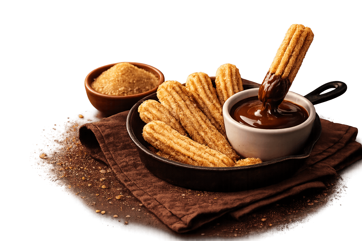 Freshly made golden churros by Milan's Churros catering